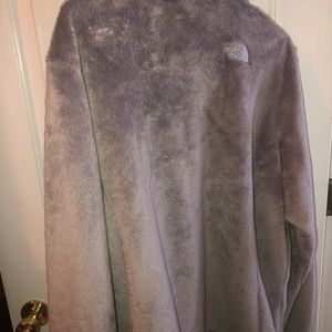 Gray North Face Fuzzy Osito Jacket